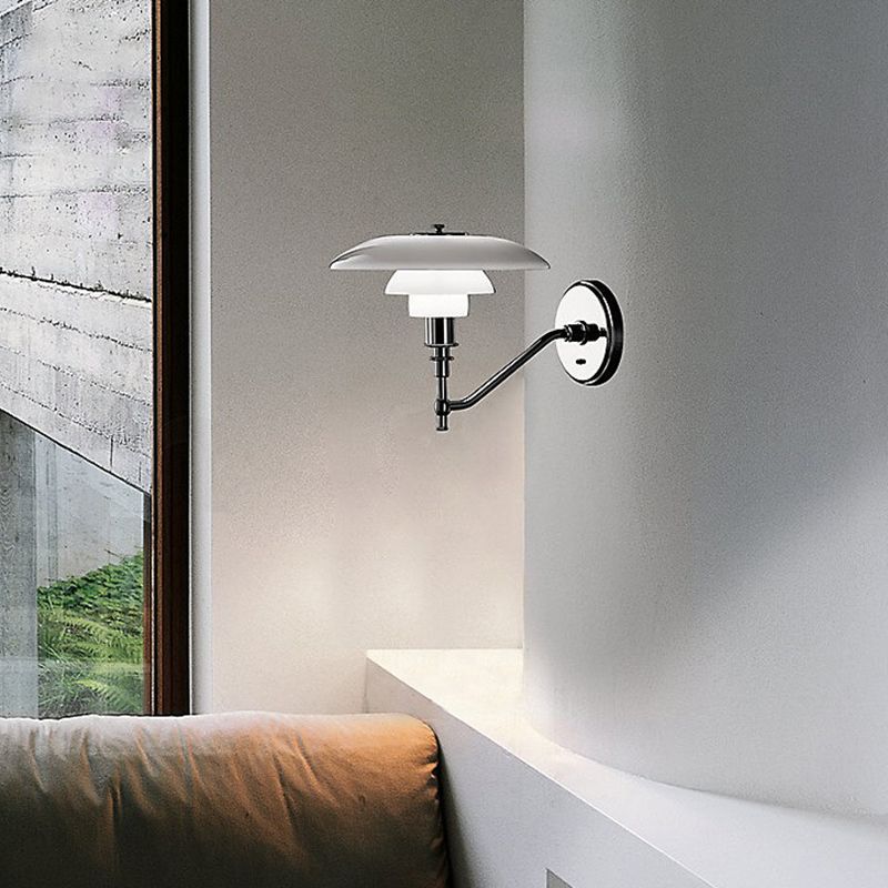 Metal/Glass Wall Light Industrial Polish Finish Lighting for Home