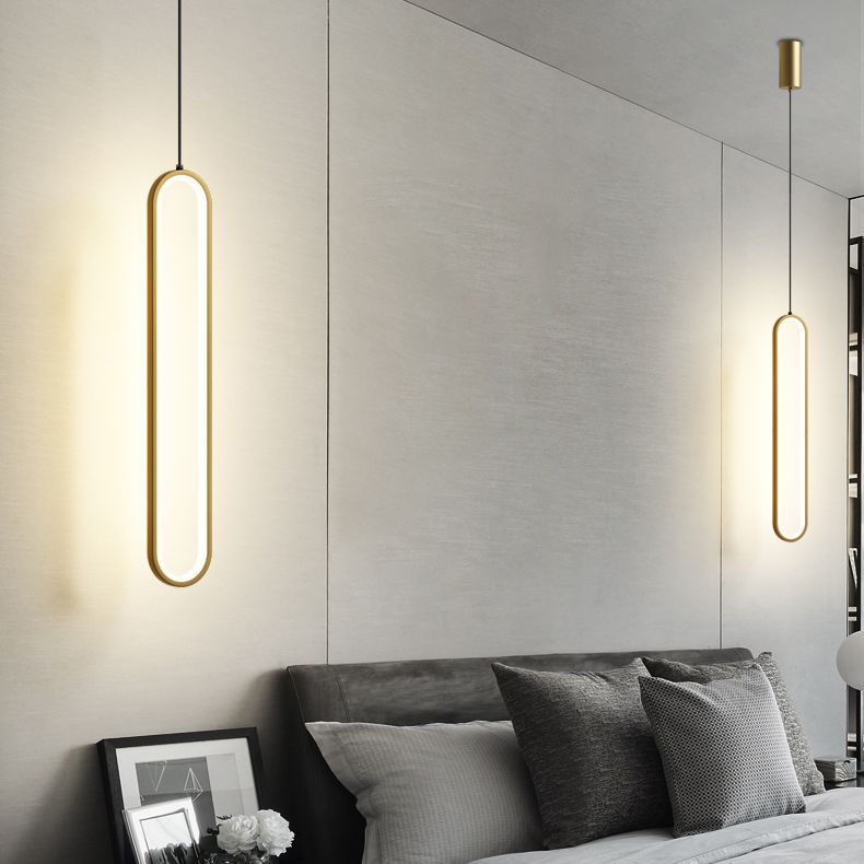 LED créatif moderne LED suspendu lampe en aluminium linéaire Lumière avec une teinte acrylique