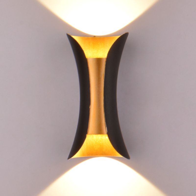 Éclairage d'applications mural incurvé métal