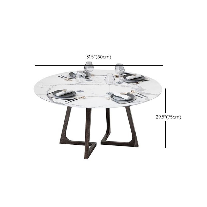 Metal and Stone Table Glam Style Minimalist Home Round Dining Table