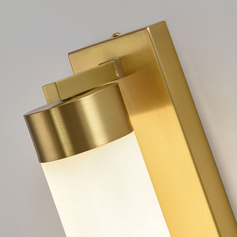 Chinese Brass Wall Light Gold LED Wall Sconce with Mica for Living Room