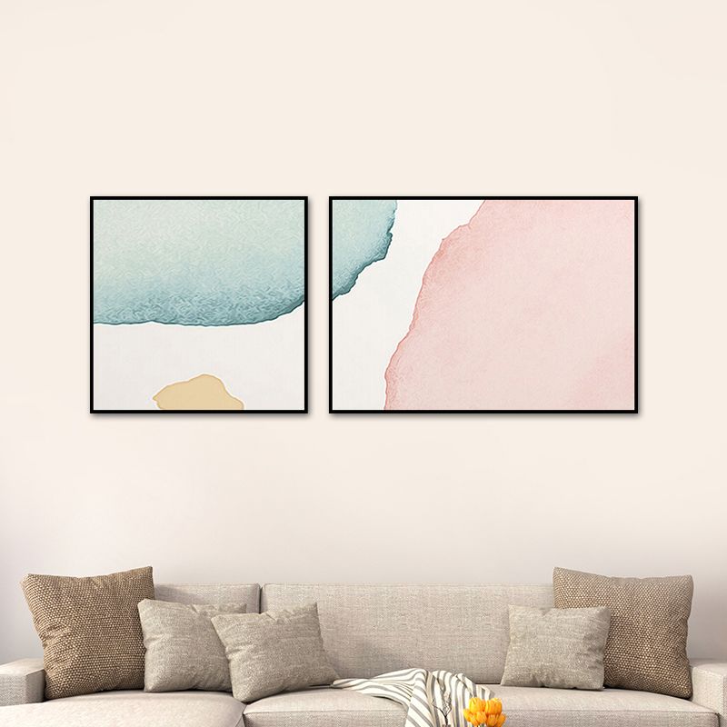 Minimalismus, abstrakte Leinwand-Wandkunst, Haus-Innenwanddekoration in Pastellfarbe, optionale Größe