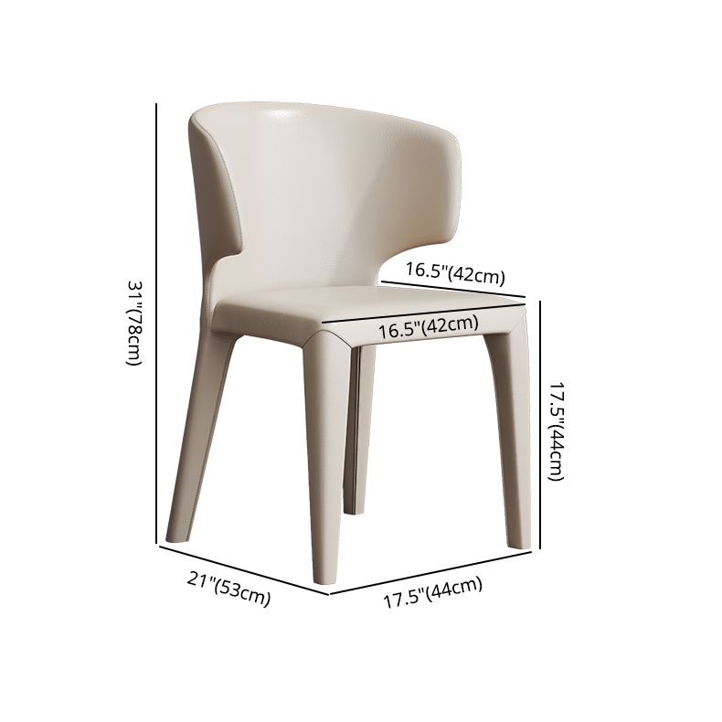 Faux Leather Contemporary Dining Room Chair Matte Finish Wingback Side Dining Chair