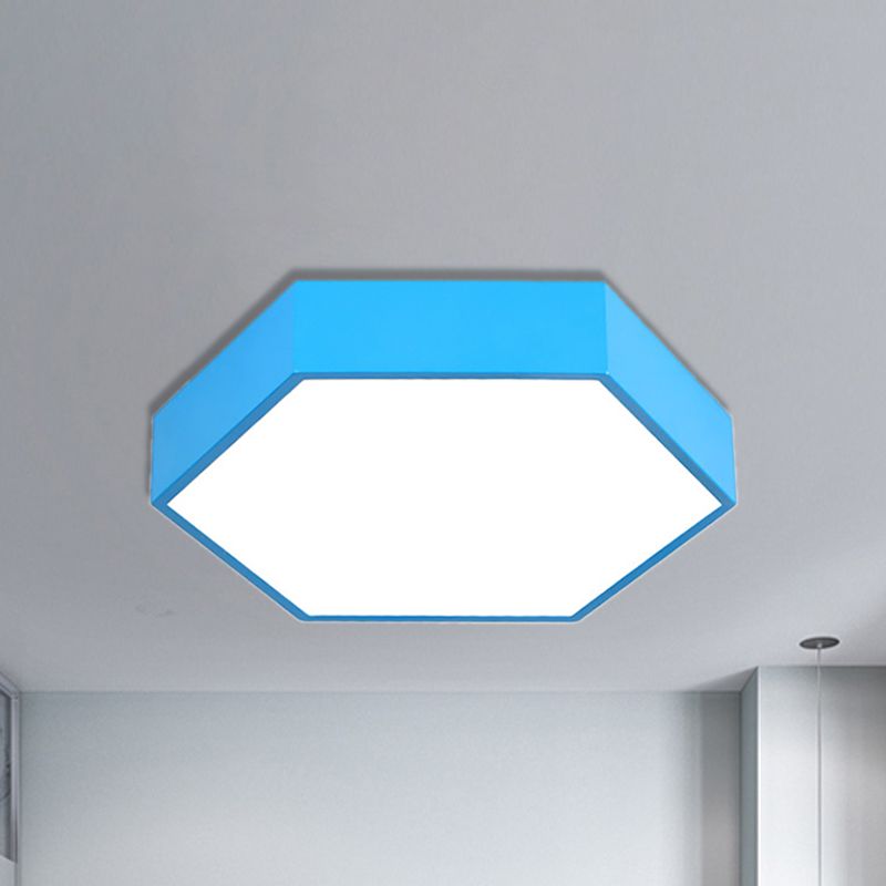 La luz de techo rasante del hexágono de acrílico del metal embroma la lámpara de techo simple del LED para la sala de estar