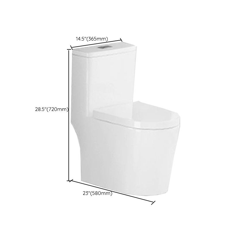Modern Flush Toilet Floor Mounted Siphon Jet ABS Toilet Bowl