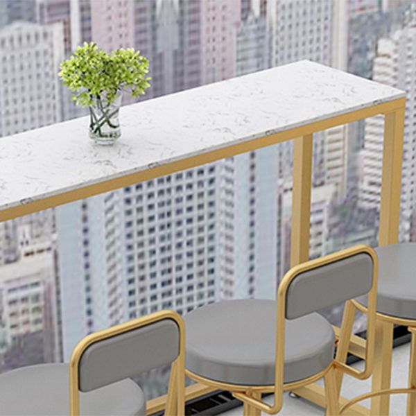 Faux Marble Bar Stool and Table Set 1/4 Pieces Counter Height Set