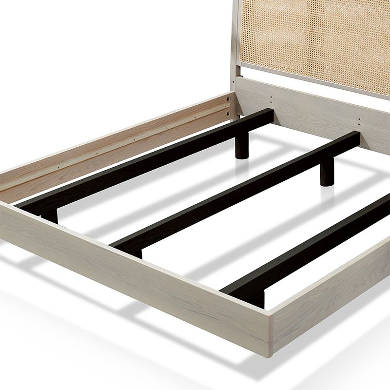 Rattan Bed in Light Brone Oak Tropical Rattan Style with Headboard