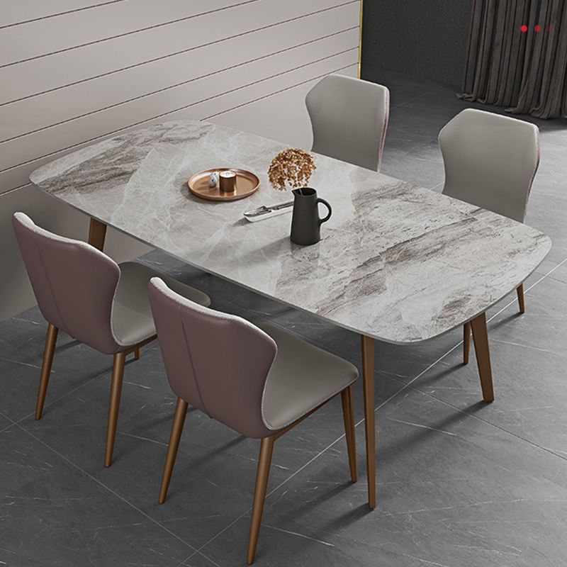 Glam 1/2/5/7 Pieces Dinette Set with Sintered Stone Top Rectangle Dining Table Set