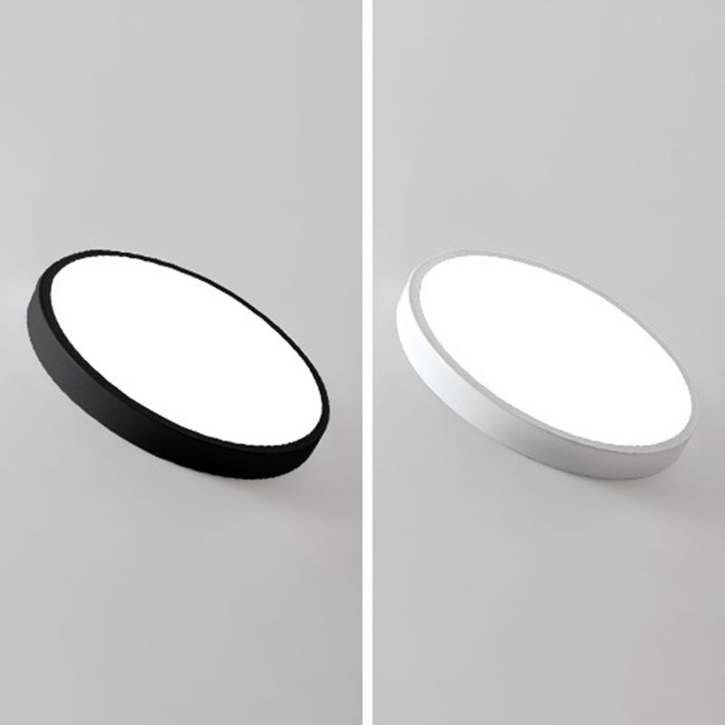 Plafonnier rond à 1 lumière en plastique de style moderne