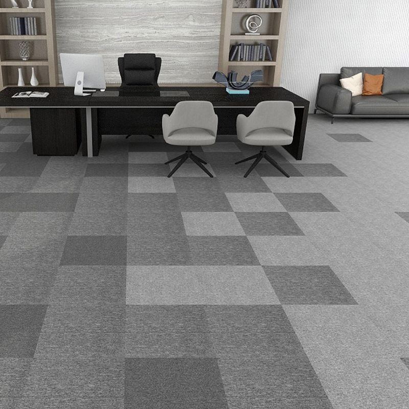 Office Loose Lay Carpet Tiles Dark Color Non-Skid Level Loop Carpet Tile