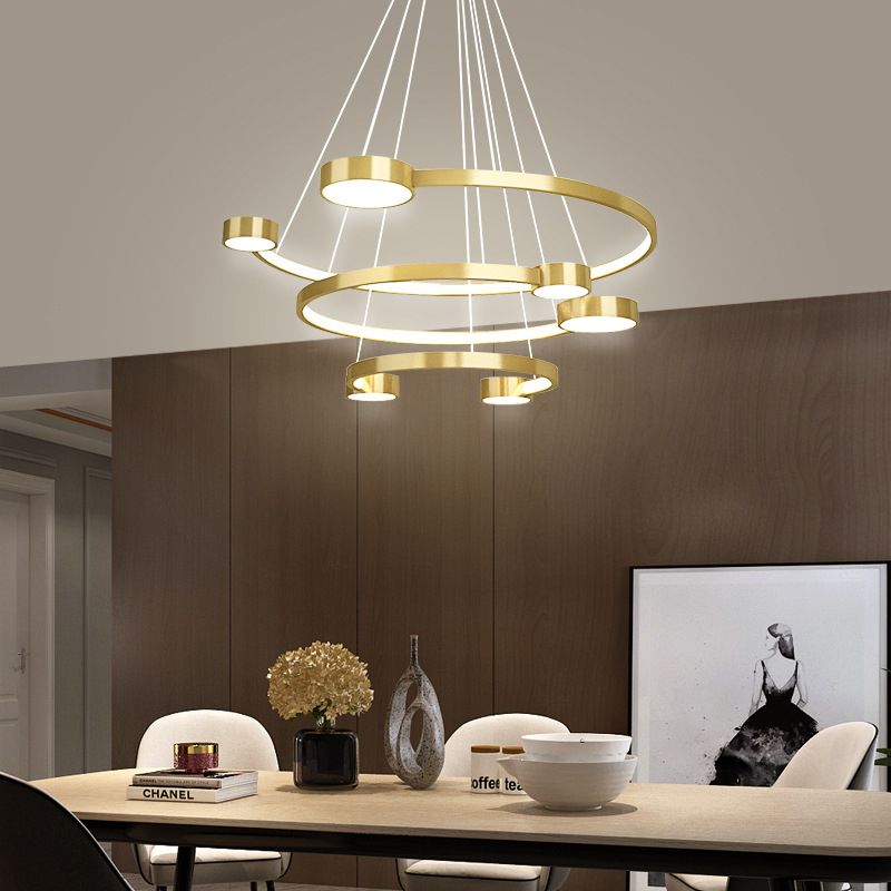 Multi-Layer Ceiling Pendant Light Modern Metal Hanging Lights