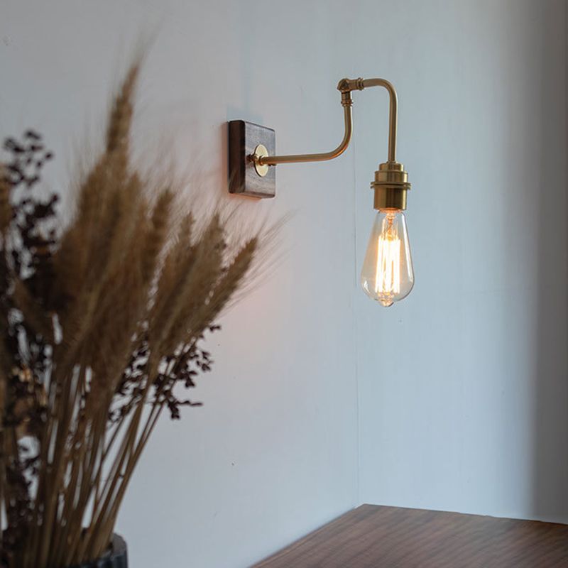 Japanese Style Wooden Vanity Light Adjustable Vanity Lamp for Shower Room