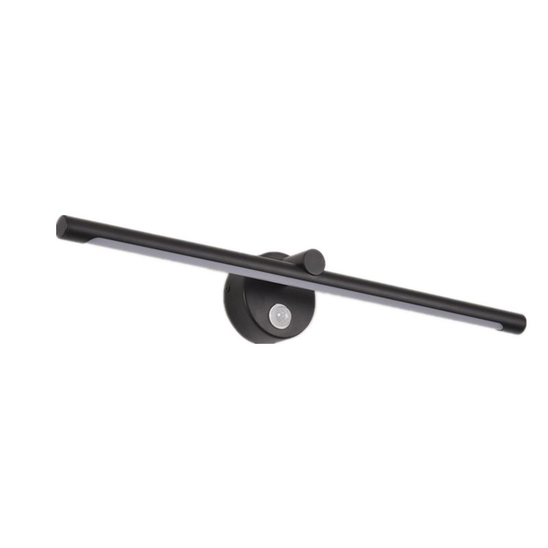 Schwarzes Acryl moderne Wandleuchten 1-Licht linearer Wandmontage Beleuchtung für Badezimmer