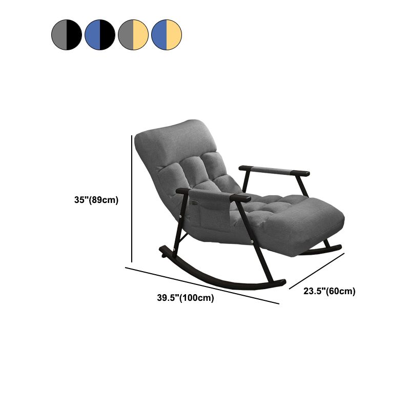 Upholstered Rocking Chair Living Room Rocker Chair with Padded Seat