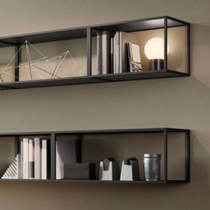 Wall Mounted Metal Bookshelf Modern Floating Bookcase with 1 Shelf