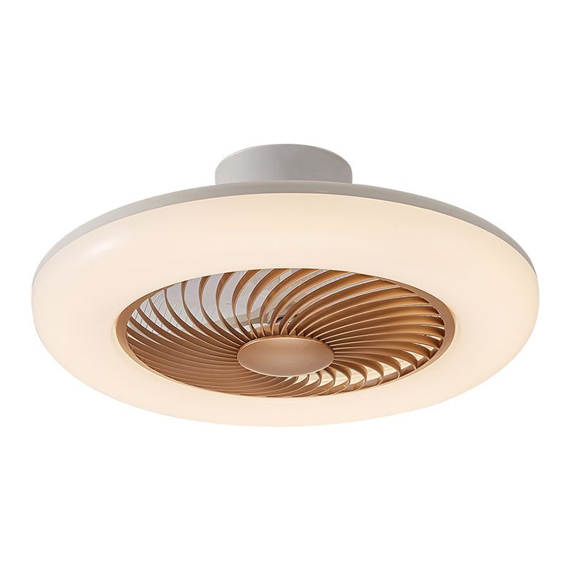 Fernbedienung Runde Halbblätter Deckenleuchte Einfachheit Acryl Schlafzimmer LED Hanging Lüfterlicht, 21,5 "W.