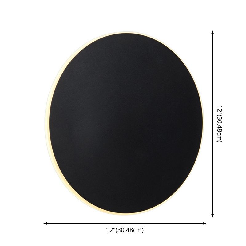 Iluminación de montaje de pared de disco redondo moderno iluminación acrílica montada en la pared para la cama