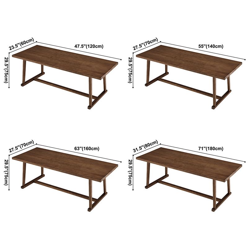 Mesa de comedor blanca de madera maciza rectángulo Simplicidad Mesa base de caballete para comedor