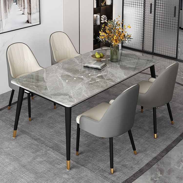 Industrial Style 4-foot Furniture Rectangle Stone Dinette Table for Home