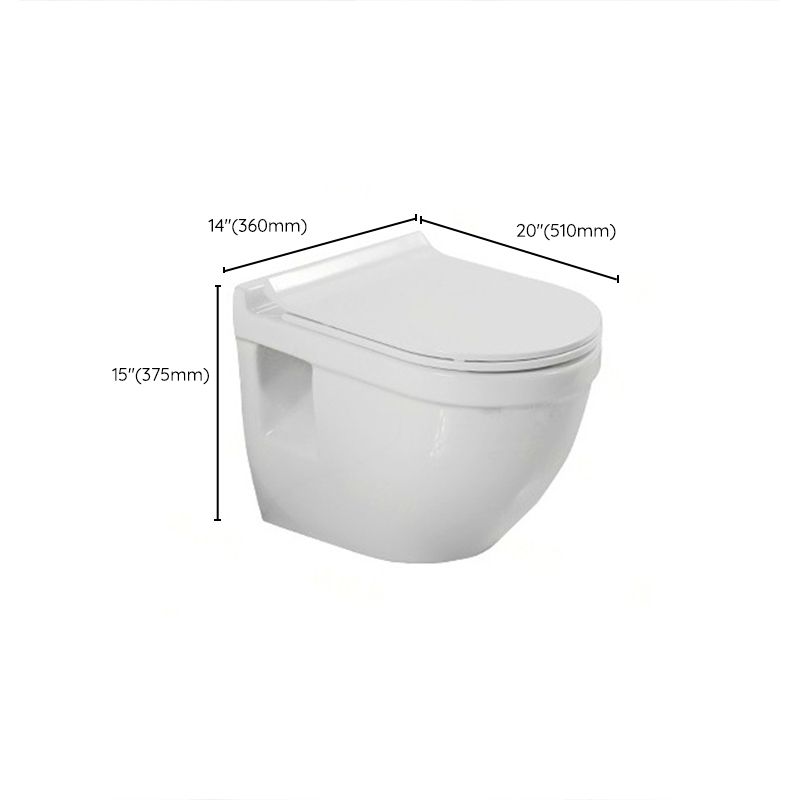 Modern Wall Hung Toilet One-Piece Urine Toilet with Seat for Washroom