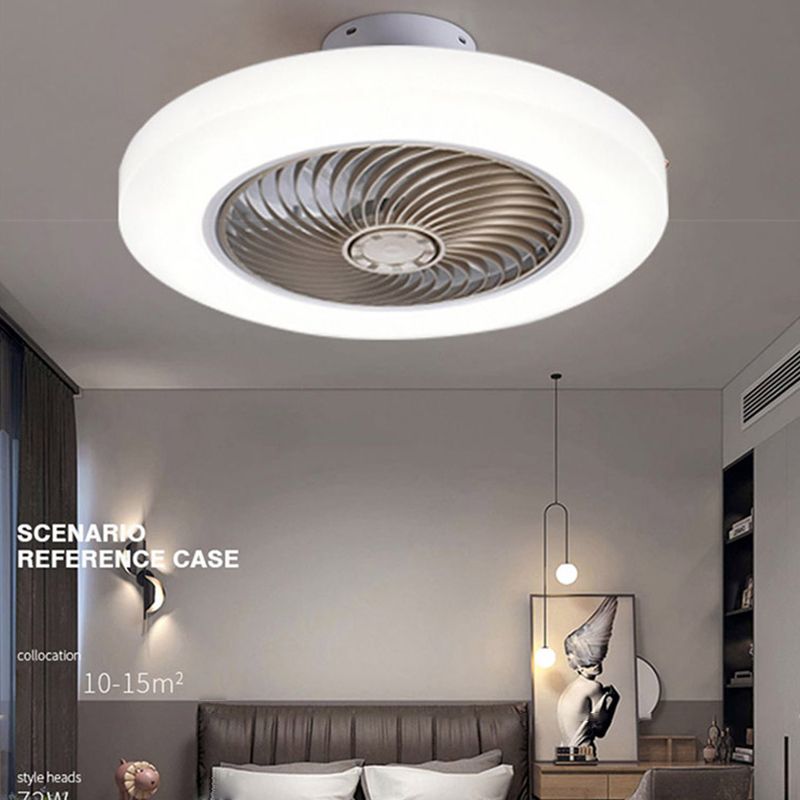 Acrylkreis Lüfterlampenlampenminimalismus LED Semi Flush Mount Light für Schlafzimmer