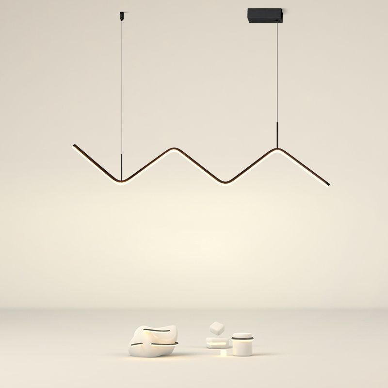 Modern Dining Chandelier Light Modern Dining Room Long Strip Pendant Lamp Fixture