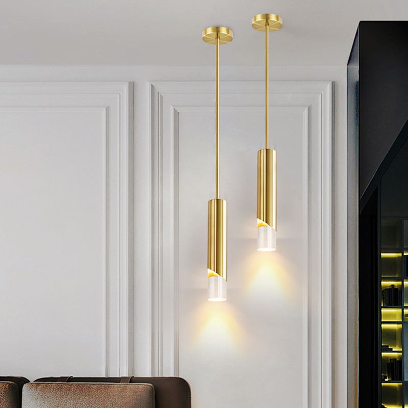 Tubi moderni in stile minimalista a pendente di illuminazione lampada a soffitto acrilico per soggiorno