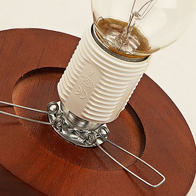 Sala de estar de madera apliques contemporáneos 1 cabeza de vidrio de vidrio luz montada en la pared