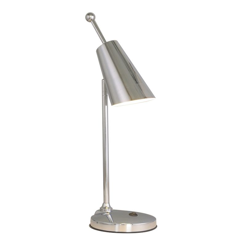 Post Modern LED Nightstand Light with Metal Shade Gold/Silver Finish Conic Table Lamp for Bedroom
