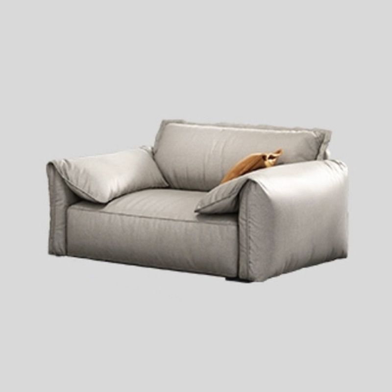 Sofa blanc de style moderne avec tricot à coussin rembourré un rembourrage de siège