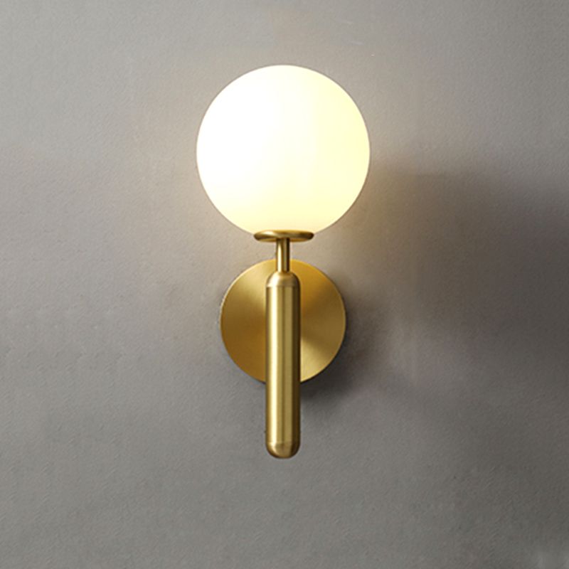 Nordic Modern Copper Wall Light Fixture Armed Sconce Light for Living Room