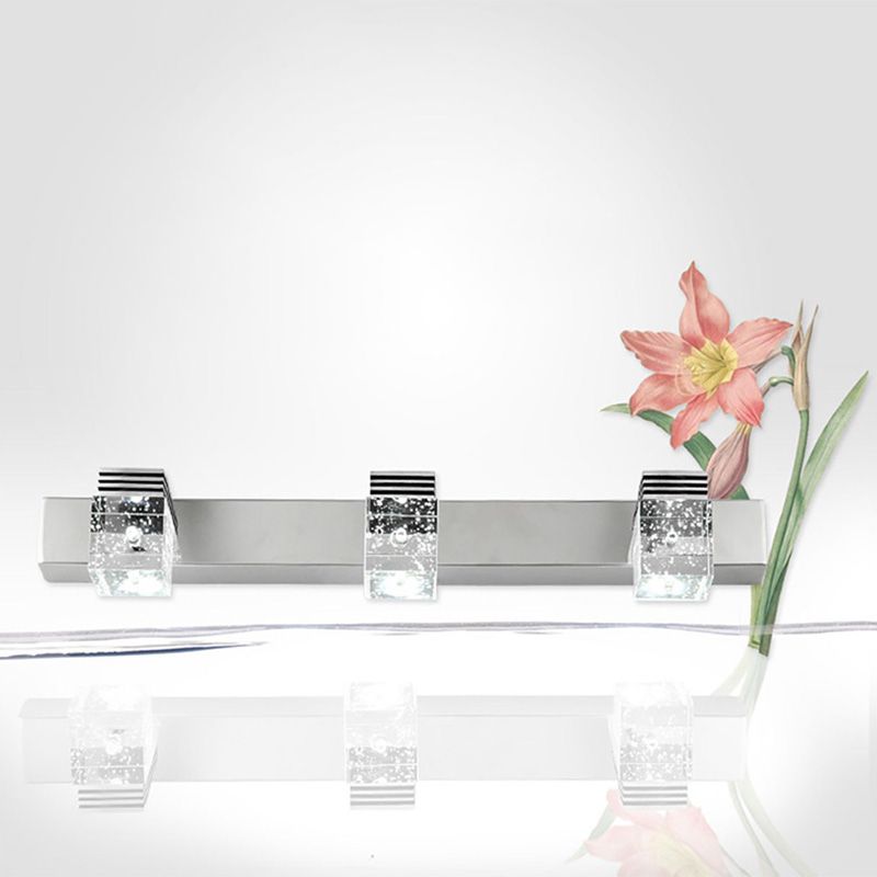Quadratische Kristallwand montierte Waschtischleuchten moderne Waschtischbeleuchtung für Badezimmer