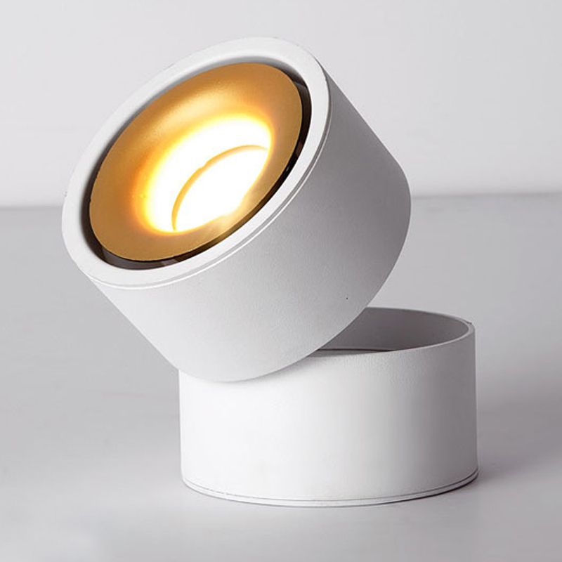 Cilindervormige LED-plafondlamp Modern aluminium 1-lichts inbouw voor eetkamer