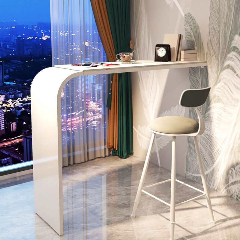 Stone and Metal Bar Dining Table Contemporary Counter Height Table