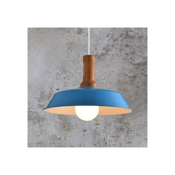 Luce sospesa da fienile elegante retrò 10 "/14" W 1 lampada a soffitto in metallo in metallo in bianco/nero per cucina
