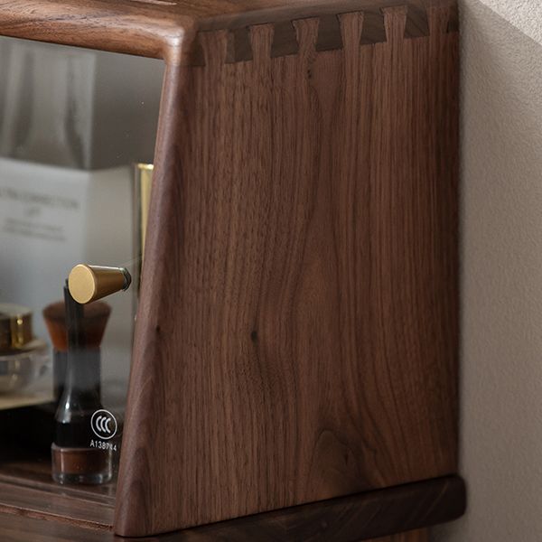 Scandinavian Vanity Makeup Table Set Wolnut Dressing Table Stool Set