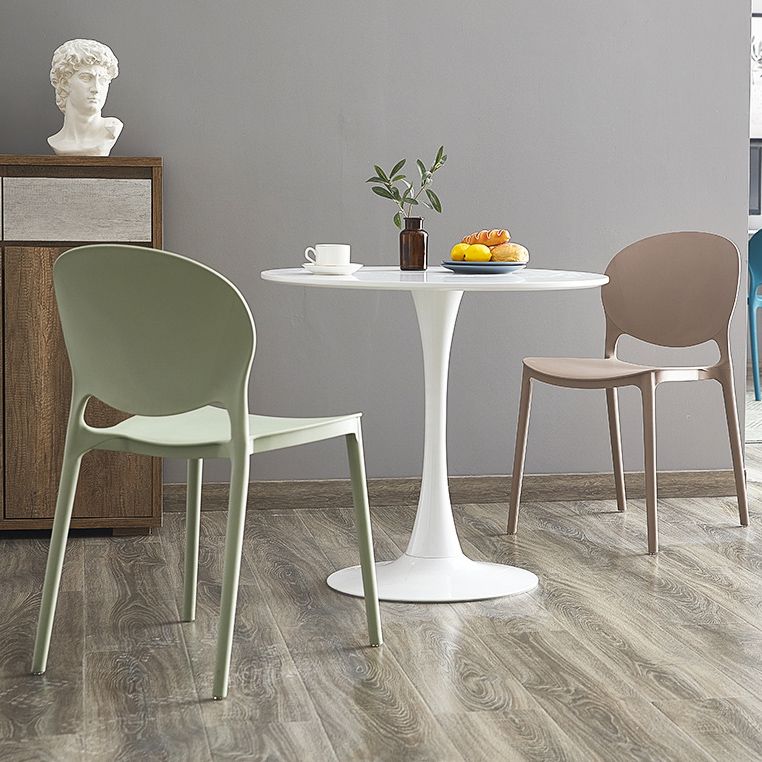 Plastic Indoor Chair 32''H Open Back Dining Side Chair for Restaurant Bedroom