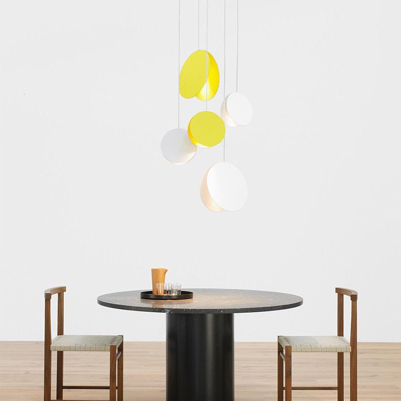 Contemporary Style Round Pendant Lamp Metal 1 Light Suspension Light