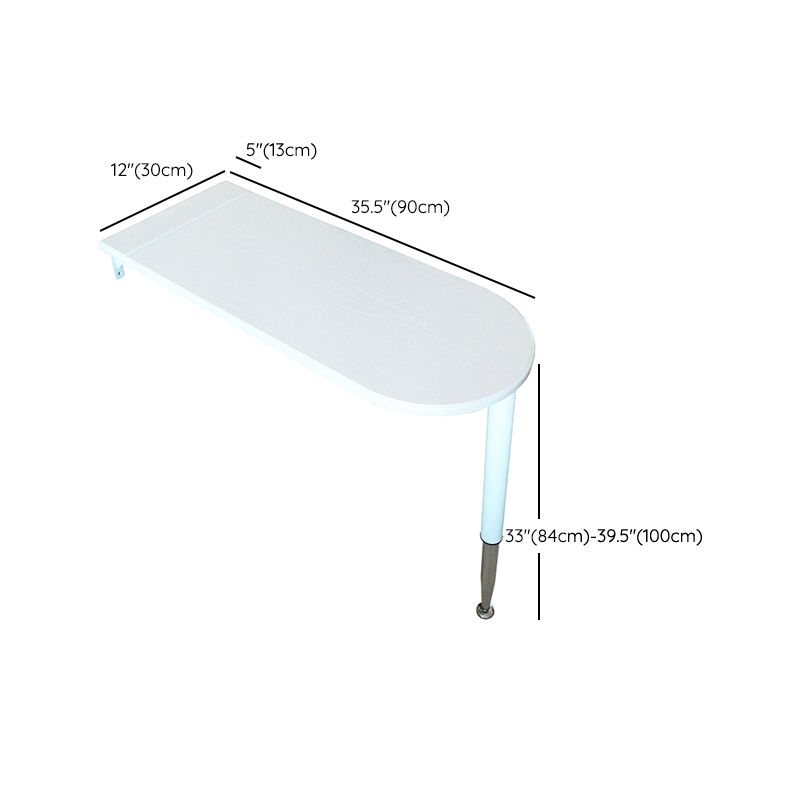White Manufactured Wood Bistro Table Foldable Pub Table for Living Room