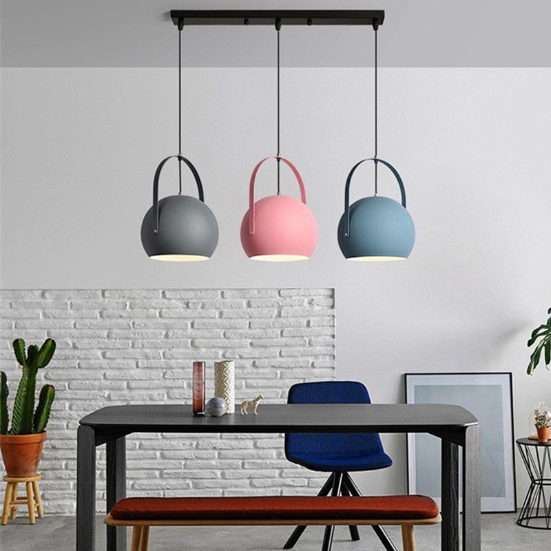 1 leichte Ballhängung Lichter Nordic Style Eisendecke mit hängenden Kabel für das Restaurant