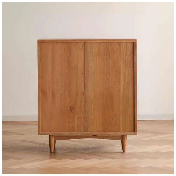 4 Doors 33"L Server Simple Style Wood Frame Buffet Server for Dining Room