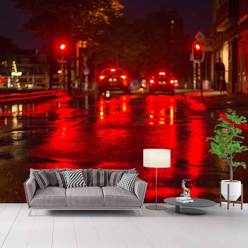 Urban Transportation Mildew Resistant Mural Wallpaper Sleeping Room Wall Mural