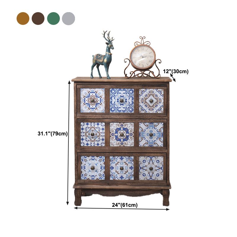 Bedroom Dresser Traditional Style Solid Wood Storage Chest with Multi Drawers