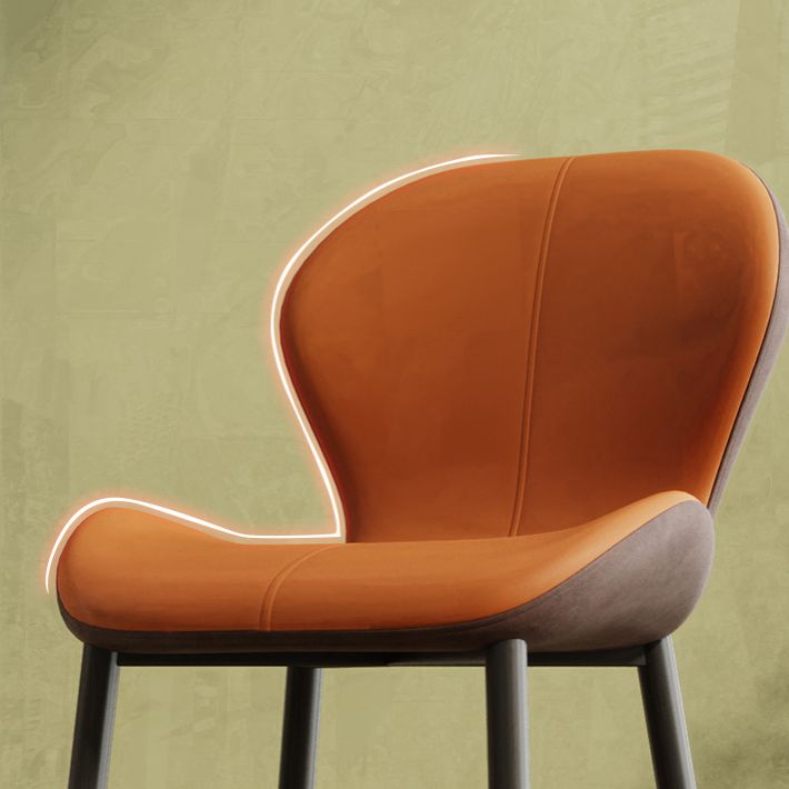 Chaise d'appoint scandinave en cuir PU pour chambre à coucher, finition mate, chaise de salle à manger Parsons