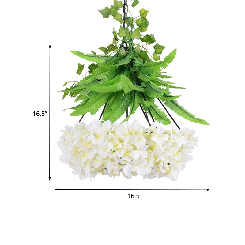 Iron Diamond Cage Ceiling Pendant Industrial 1 Light 16.5"/19.5" W Restaurant Plant Hanging Light Fixture in Black