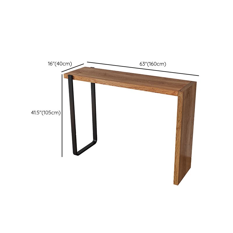 Indoor Contemporary Bar Dining Table Rectangle Shape Pine Wood Bar Table