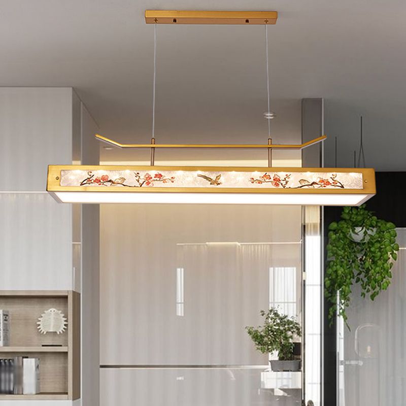 Acrylic Hanging Pendant Lights Modern Linear Hanging Lamps for Dining Room