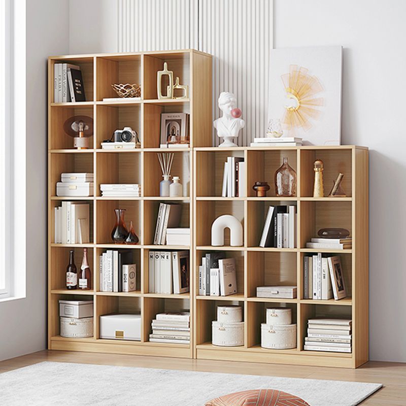 Modern Style Engineered Wood Bookcase Standard Closed Back Bookshelf