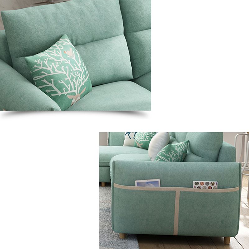 Modern 35.43 " H Square Arm Sofa & Chaise with Storage for Living Room