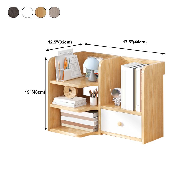 Modern Style Bookshelf Engineer Wood Bookcase with Drawer for Home
